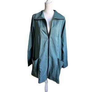 Maralyce Ferree Lagenlook Coat Womens M Iridescent Artsy Long Jacket